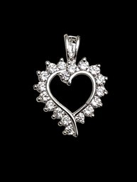 Vintage Sterling Silver Heart Pendant