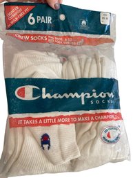 Vintage New In Original Package CHAMPION Crew Socks