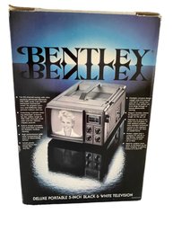 NEW IN BOX- Bentley Deluxe Portable 5' Black & White TV Model No. 100C
