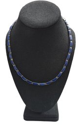 Vintage Sterling Silver Lapis Necklace