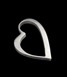 Vintage Sterling Silver Abstract Heart Pendant/Trinket