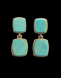 Vintage Sterling Silver Turquoise Earrings