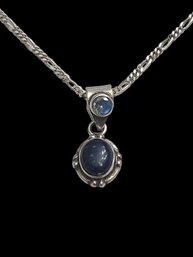 Vintage Sterling Silver Lapis Necklace