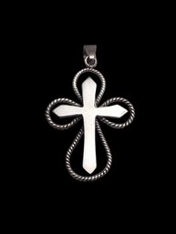 Vintage Sterling Silver Cross Pendant