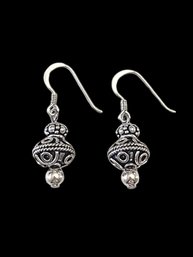 Vintage Sterling Silver Ornate Earrings