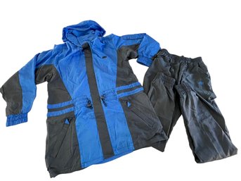 NWOT Vtg NIKE Long Jacket Toggle Waist 2-tone Blue Track/warm-up Suit Sz. M