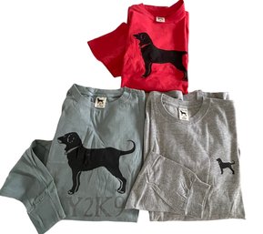 Vtg LOT OF 3 Sz XL 'THE BLACK DOG' MARTHA'S VINEYARD T-SHIRTS: Y2K9, Grey (long Sleeves),1997 Red (short Sl)