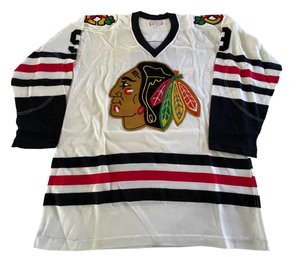 Awesome! NWOT Vtg GUNZO'S Black Hawks Jersey #9 Bobby Hull Sz 40