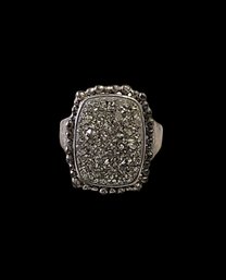 Vintage Sterling Silver Sparkly Marcasite Ring, Size 5