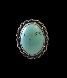 Vintage Southwestern Style Turquoise Color Ring, Size 7