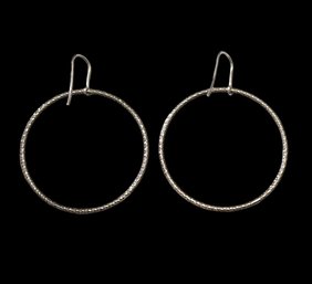 Vintage Sterling Silver Hoop Earrings