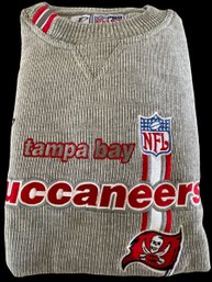 NEW W/ Original Bag (open) LOGO ATHLETIC NFL PRO-LINE Buccaneers Double Stripe Fleece Long Sleeves Sz.L