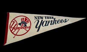 Vintage 70'S New York Yankees Baseball Pennant 30x12