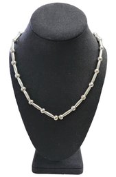 Beautiful Silver Beaded Ball Necklace