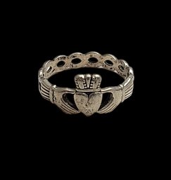 Vintage Irish Sterling Silver Claddagh Ring, Size 9