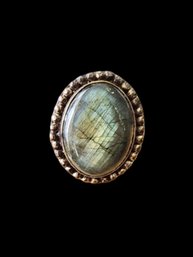 Vintage Large Labradorite Stone Ring, Size 8