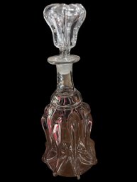 Beautiful Vintage Blown Glass Decanter With Stopper