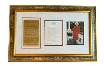 Barbara Bush 38th First Lady Of The United States - Beautifully Displayed Signed Letter 03/31/1988  COA