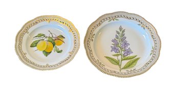 Beautiful Pair Of Reticulated Royal Copenhagen Plates