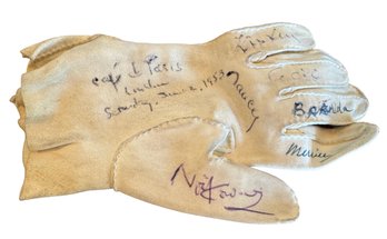 Interesting Autographed Glove - Cafe De Paris 1953 - Theatre Cast Signed Glove?