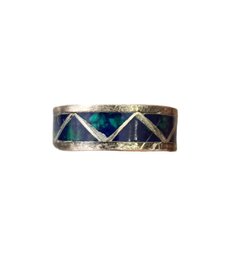 Vintage Native American Sterling Silver Turquoise Ring, Size 5.5