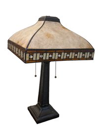 A Stained-Glass Geometric Style - Table Accent Lamp - 24' H