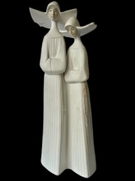 Lladro Retired 'nuns' #4611- Matte Finish- Height (in): 13.50