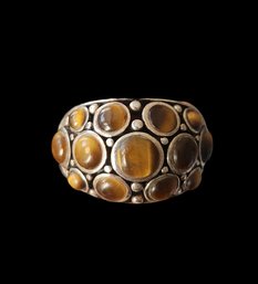 Vintage Sterling Silver Tiger Eye Ring, Size 7