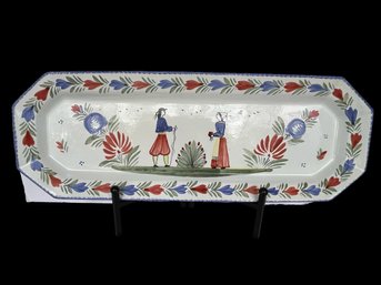 Vtg VERY LONG Quimper Mistral Sandwich Tray---24-3/8' X 8-3/4' X 2'- No Issues- Amazing!