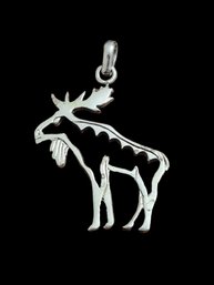 Vintage Sterling Silver Moose Pendant