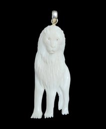 Vintage Ivory Color Lion Pendant