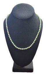 Beautiful Vintage Sterling Silver Green Pearl Necklace