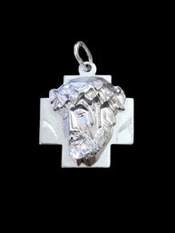 Vintage Sterling Silver Jesus Pendant