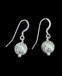 Vintage Sterling Silver Ball Earrings