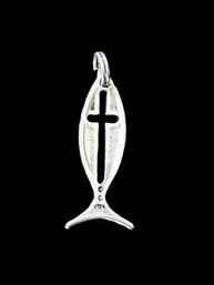 Vintage Sterling Silver Christian Fish Pendant