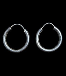 Vintage Sterling Silver Hoop Earrings