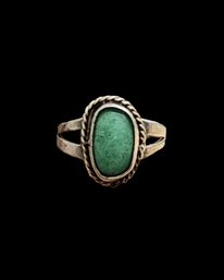 Vintage Native American Sterling Silver Turquoise Ring, Size 5