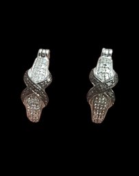 Vintage Sterling Silver Marcasite Earrings