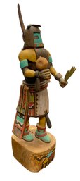 A Vintage Hand Carved Wood Kachina Doll Signed Lomaoya