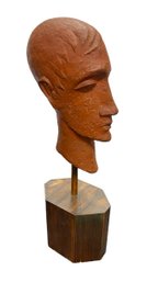 A Vintage Sculpture On Wood Base - 17' H