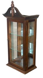 A Vintage Wall Mounted Federal Style Mirrored Display Cabinet