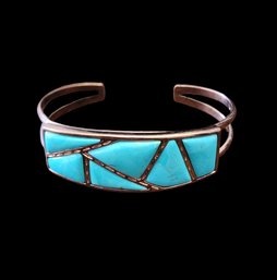 Vintage Large Turquoise Color Cuff Bracelet