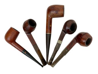 Collection Of Five Tobacco Pipes - Please See Photos For Details