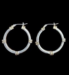 Vintage SIlver/Gold Tone Hoop Earrings