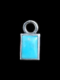 Vintage Sterling Silver Turquoise Color Pendant