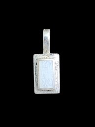 Vintage Sterling Silver Mother Of Pearl Pendant