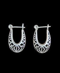 Vintage Sterling Silver Hoop Earrings
