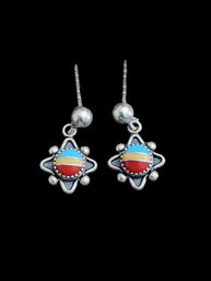 Vintage Native American Sterling Silver Earrings