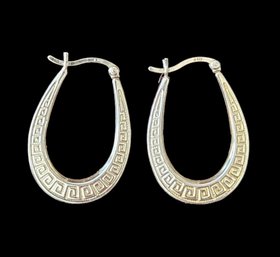 Vintage Sterling Silver Hoop Earrings