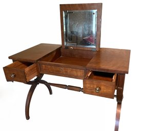 Vintage Vanity Table With Concealed Mirror By Kindel